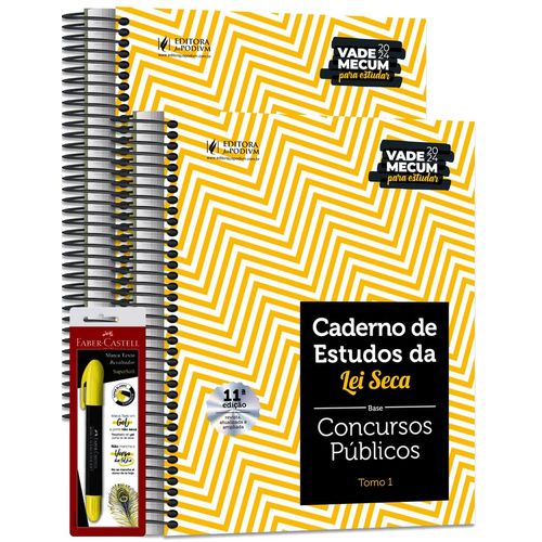 caderno de estudos da lei seca - concursos públicos - vade mecum amarelinho