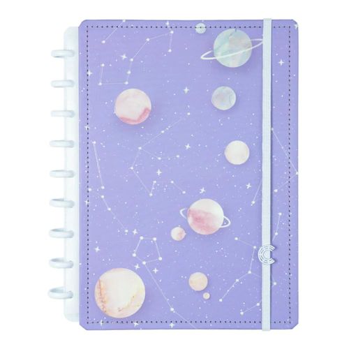 caderno inteligente 80f médio purple galaxy by gocase