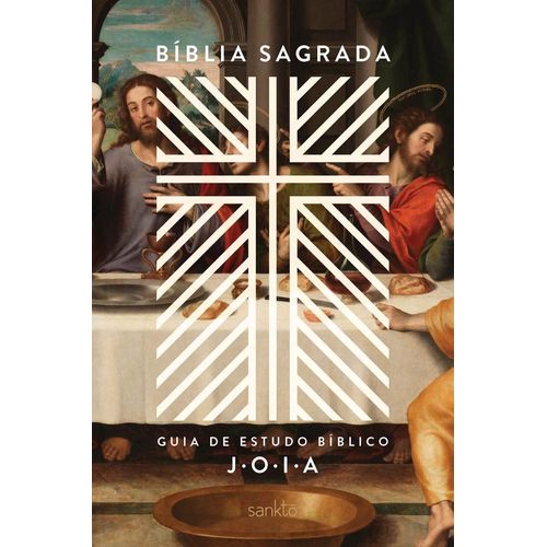 bíblia nvt com guia de estudo bíblico j.o.i.a. - capa ceia