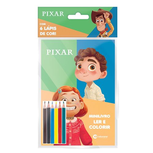 solapa pop minilivro ler e colorir com lápis - pixar