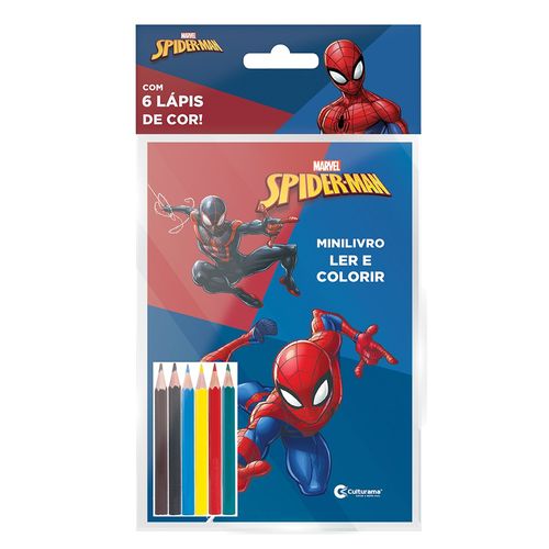 solapa pop minilivro ler e colorir com lápis - homem-aranha