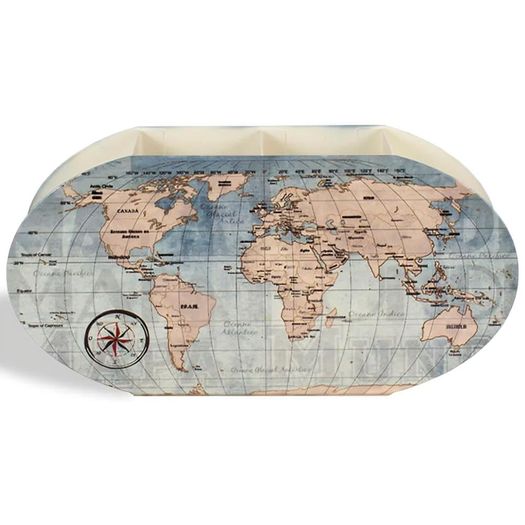 porta lápis metal duplo mapa mundo vintage porta lápis metal duplo mapa mundo vintage