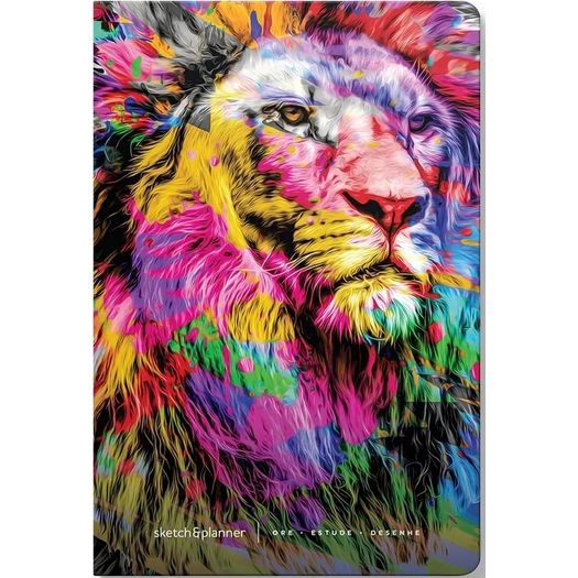 sketch & planner - the lion colorida