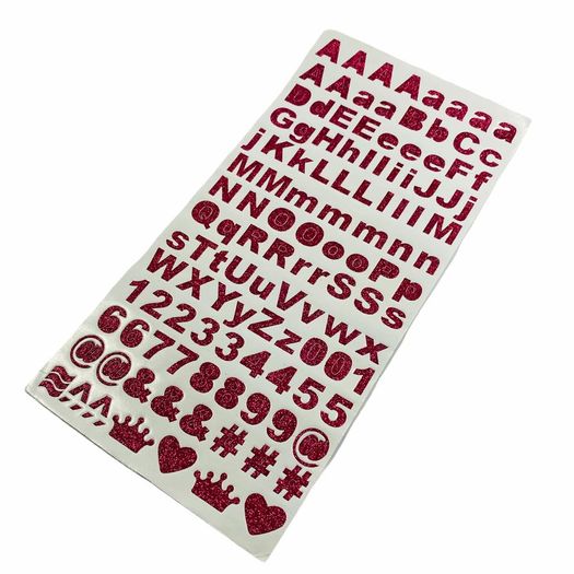 adesivo alfabeto glitter rosa pink arte montagem adesivo alfabeto glitter rosa pink arte montagem