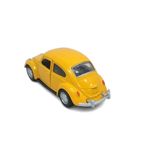 carro de metal miniatura vw fusca amarelo da coleção kinsmart ano 1967