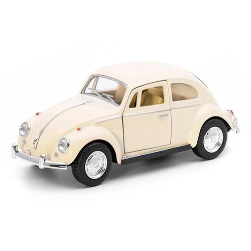 carro de metal miniatura vw fusca bege past da coleção kinsmart ano 1967