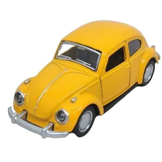 carro de metal miniatura vw fusca amarelo da coleção kinsmart ano 1967 carro de metal miniatura vw fusca amarelo da coleção kinsmart ano 1967