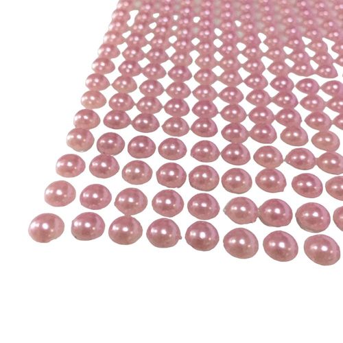 adesivo alfabeto pérola rosa claro 6mm cartela com 504 peças arte montagem