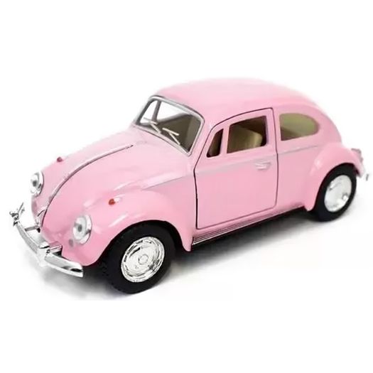 carro de metal miniatura vw fusca rosa claro past da coleção kinsmart ano 1967 carro de metal miniatura vw fusca rosa claro past da coleção kinsmart ano 1967