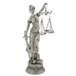 dama da justiça prata resina