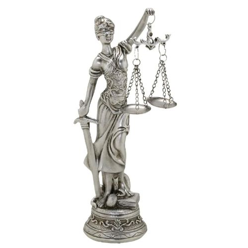 dama da justiça prata resina