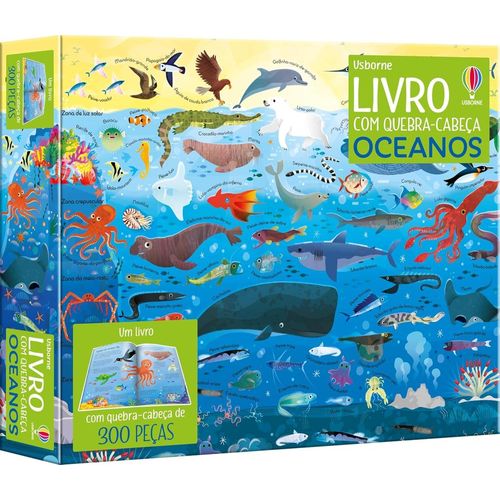 oceanos - livro com quebra-cabeça