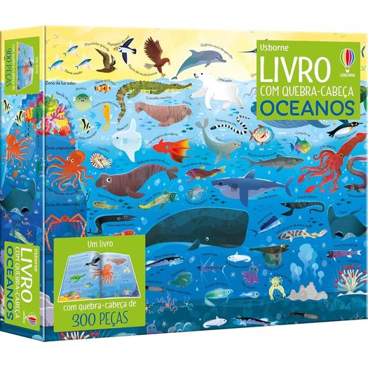 oceanos - livro com quebra-cabeça oceanos - livro com quebra-cabeça