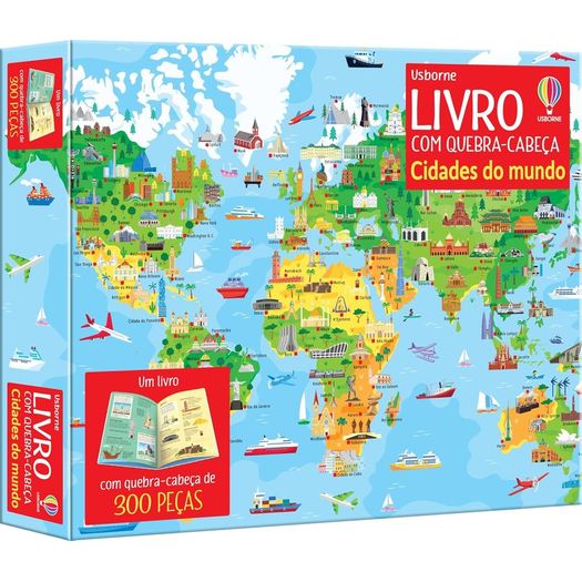 cidades do mundo - livro com quebra-cabeça cidades do mundo - livro com quebra-cabeça