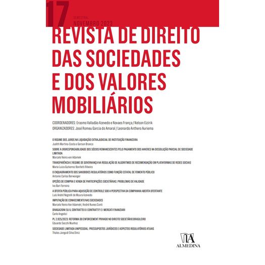 revista de direito das sociedades e dos valores mobiliários - ed 17