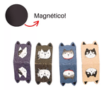 marcador de página magnético gato com 04 unidades so lovers