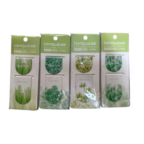 marcador de página magnético cactus/folhagem