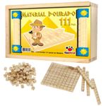 jogo material dourado individual madeira 111 peças