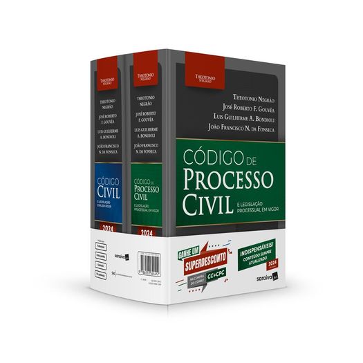 box código civil e legislação em vigor e código de processo civil - 2 vol
