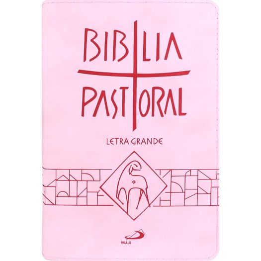 bíblia pastoral - ziper - letra grande - rosa bíblia pastoral - ziper - letra grande - rosa