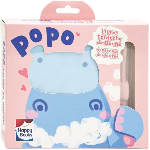 livro fantoche de banho - popo escova os dentes