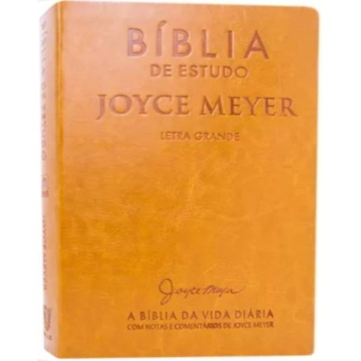 biblia de estudo - joyce meyer - mostarda - letra grande biblia de estudo - joyce meyer - mostarda - letra grande