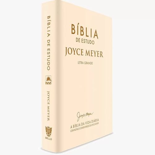 biblia de estudo - joyce meyer - dourada - letra grande
