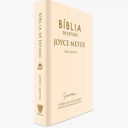 bíblia de estudo - joyce meyer - dourada - letra grande bíblia de estudo - joyce meyer - dourada - letra grande