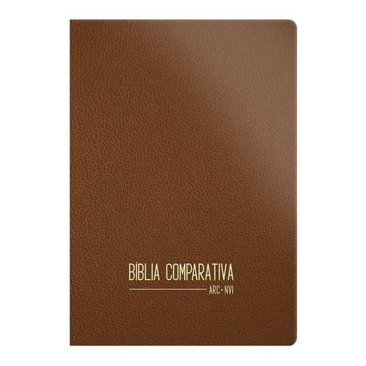 bíblia comparativa extra grande rc - nvi - marrom luxo