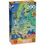quebra-cabeça 200 peças viagem pela europa grow
