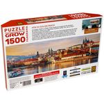 quebra-cabeça 1500 peças panorama pôr do sol em praga