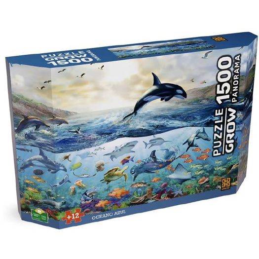 quebra-cabeça 1500 peças panorama oceano azul quebra-cabeça 1500 peças panorama oceano azul