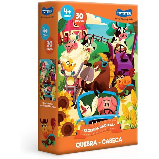 quebra-cabeça 30 peças fazenda radical toyster