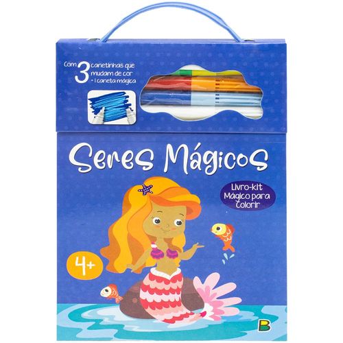 livro-kit mágico para colorir - seres mágicos