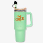 canecão tumbler 1,15 mandalorian inox com canudo e pingente canecão tumbler 1,15 mandalorian inox com canudo e pingente