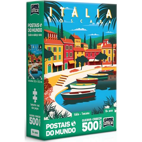 quebra-cabeça 500 peças nano postais do mundo itália toscana game office toyster