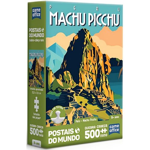quebra-cabeça 500 peças nano postais do mundo peru machu picchu