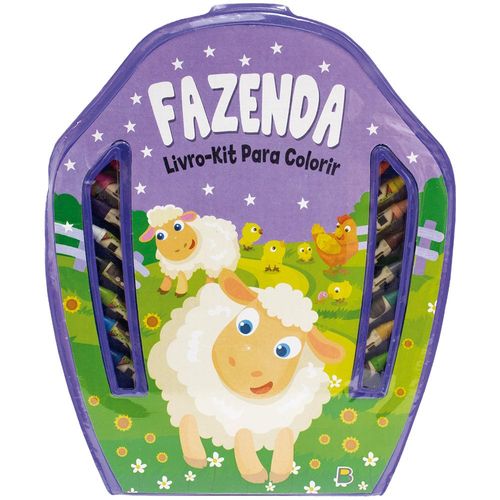 livro-kit para colorir - fazenda