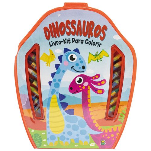 livro-kit para colorir - dinossauros