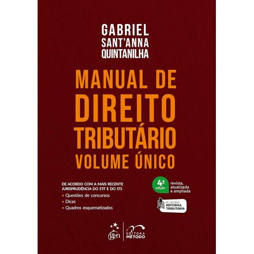 manual de direito tributário - volume único