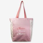 bolsa com alça shopping bag rosa eu amo gato zona criativa