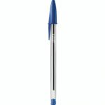 caneta esferográfica azul cristal 1.0mm ponta média bic