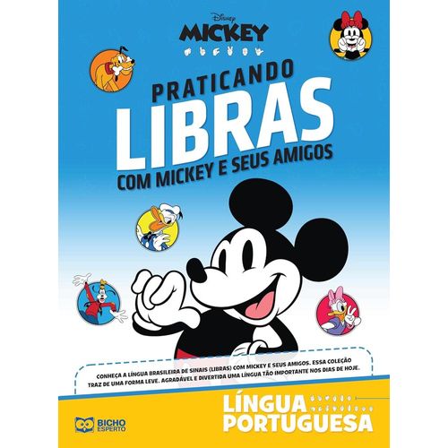 praticando libras com mickey e seus amigos - lingua portuguesa - bicho esperto