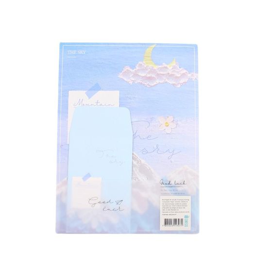 kit 6 papéis de carta e 3 envelopes painting - paisagens kit 6 papéis de carta e 3 envelopes painting - paisagens