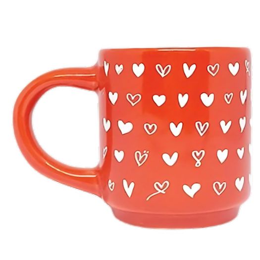 caneca 80ml mini expresso vermelha com corações zazpi caneca 80ml mini expresso vermelha com corações zazpi