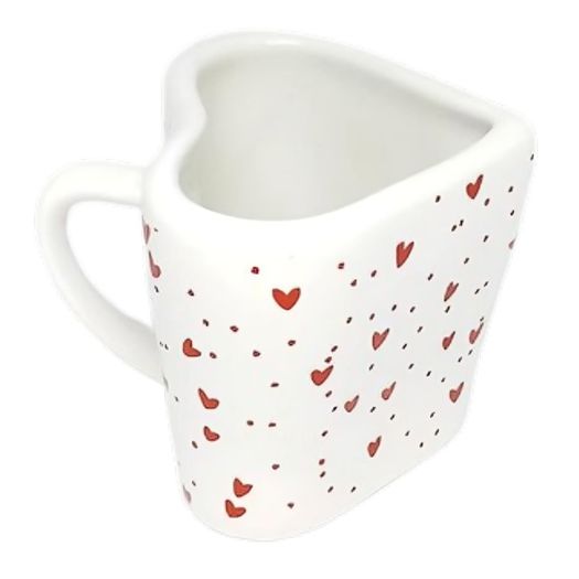 caneca 180ml ceramica branca formato de coração pequena caneca 180ml ceramica branca formato de coração pequena