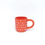 caneca 80ml mini espresso vermelha com corações zazpi