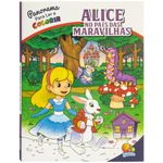 panorama para ler e colorir - alice no país da maravilhas