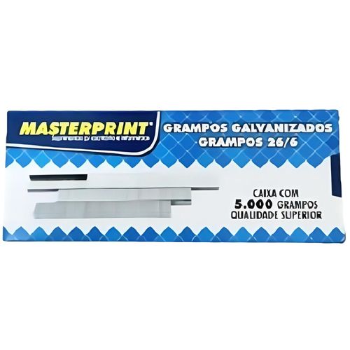 grampo 26.6 com 5000 unidades galvanizado masterprint