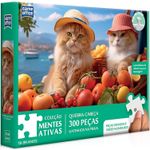 quebra-cabeça 300 peças gatinhos na praia